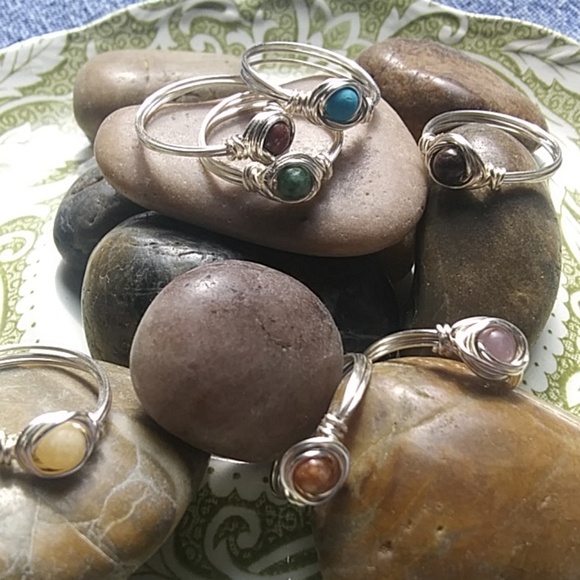 NWT Handmade Wire Wrapped Gemstone Ring - Picture 2 of 8